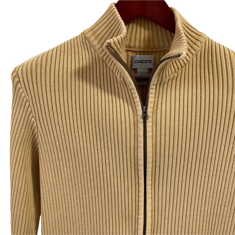Chico’s Long Zip Sweater Cardigan M